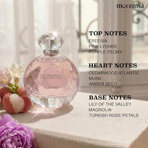Image of Mocemsa The Proposal For Women Eau De Parfum | Romantic Floral & Fruity Luxury Fragrance | Long-Lasting Premium EDP | Elegant Day-to-Night Perfume for Office & Special Moments | Signature Women's Scent | 110ml