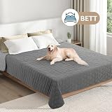 PICK FOR LIFE Hundedecke wasserdichte Waschbare Hunde Decke Wendbare Weiche Welpendecken für Bett Sofa Auto Grau (1 Pack, 137x208cm)