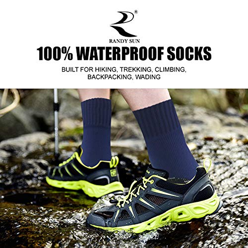Image of RANDY SUN Waterproof Socks, Unisex Hiking Wading Trail Running Kayaking Crew Socks