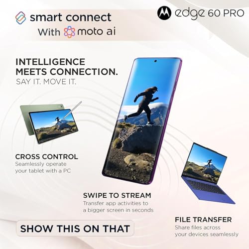 Image of Motorola Moto Edge 60 Pro 5G Ai (Tmobile Mint Tello & Global) (512GB+12GB) NFC 50MP Triple Cam Dual Sim 6.7 inch XT2507-1 Latino American Version (Pantone Sparkling Grape)