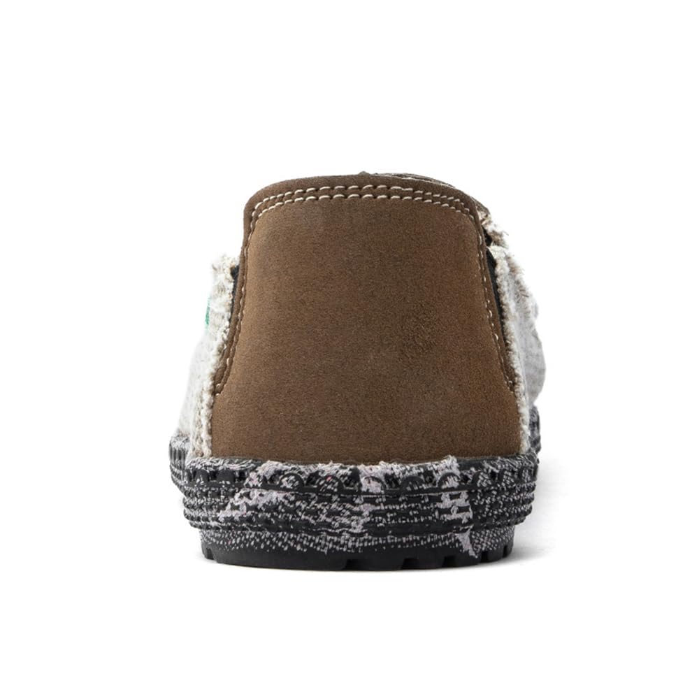 JAMON Herren Canvas Schuhe Slip on Deck Schuhe Bootsschuhe rutschfest lässig Loafer flach Outdoor Sneakers Walking