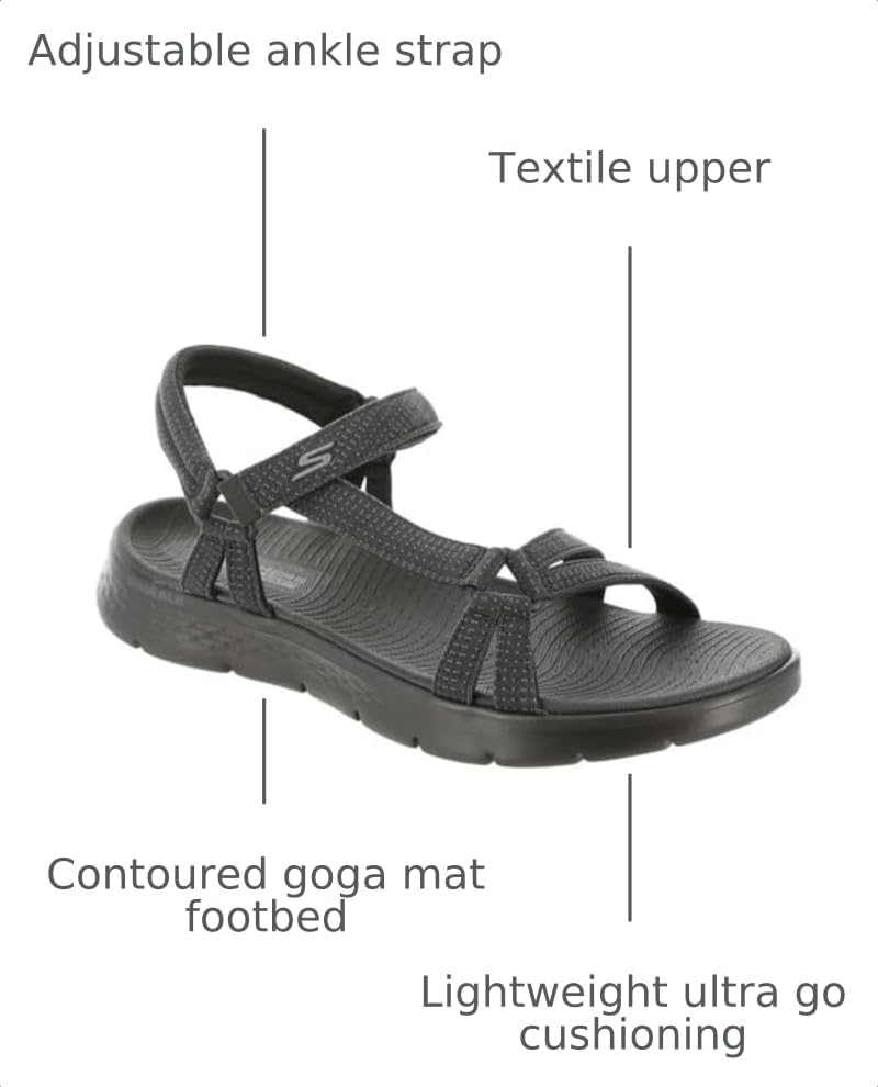 Image of SKECHERS Women's GO Walk Flex Sandal - Illuminate Hands Free Slip-ins Fisherman