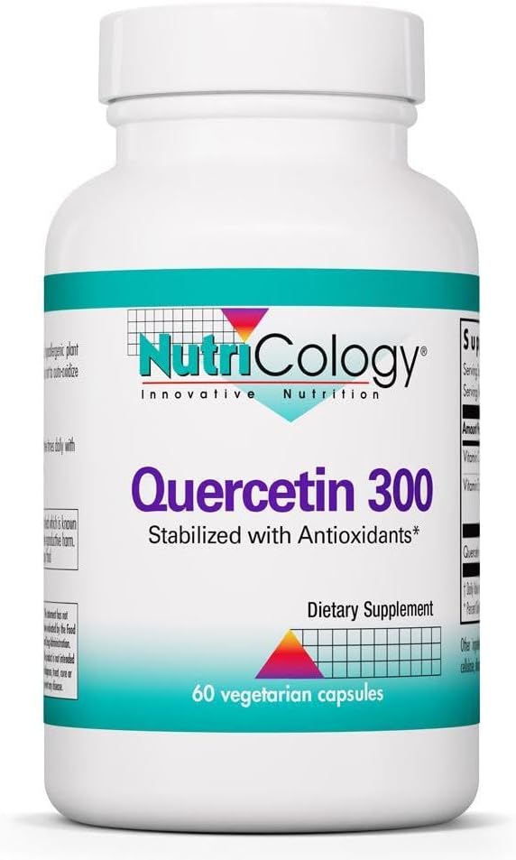 NutriCology Quercetin 300 mg with Vitamin C, 60 Capsules