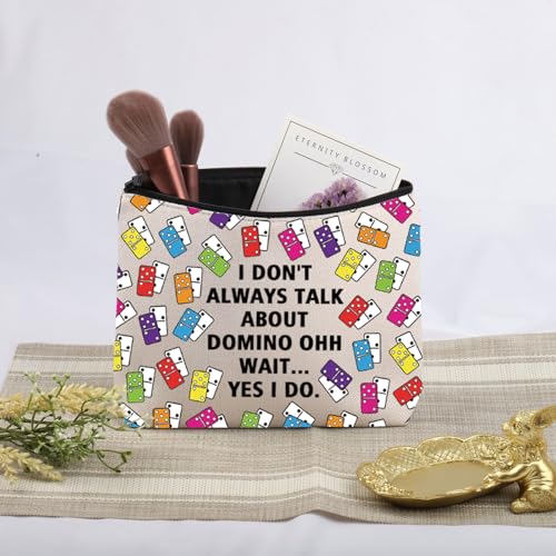 Bolsa cosmética casual con diseño de dominó miniatura 3