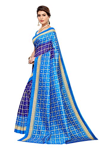 Image of Sidhidata Women's Printed Art Silk Saree With Blouse Piece (Free Size)