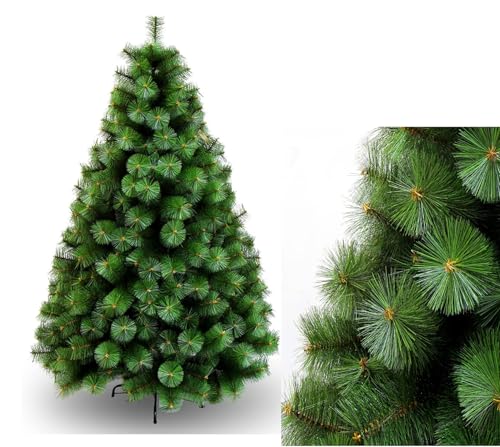 GREATOOL Árbol de Navidad Artificial de PVC, 120CM.150CM.180CM. 210CM, PVC, Hogar Decoración para Navidad, con Soporte de Metálico, Fácil Montaje (Árbol Verde Pino, 120CM)