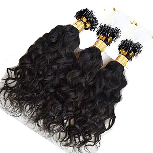 Wet and Wavy Micro Loop Ring Hair 1g/s 100 Strand Brazilian Human Hair Loose Wave Micro Loop Hair Natural Color (12inch 100 strand, Color 4#)