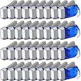 Mudder Handkurbel-Taschenlampe mit selbstbetriebener LED-Lade-Taschenlampe, Dynamo für Camping, Notfall, 24 Stück (blau)