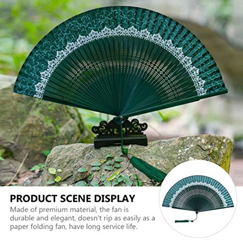 Toyvian Ventilador de Seda Chinês Ventilador de Dobramento Japonês Ventilador de Seda Portátil Com M