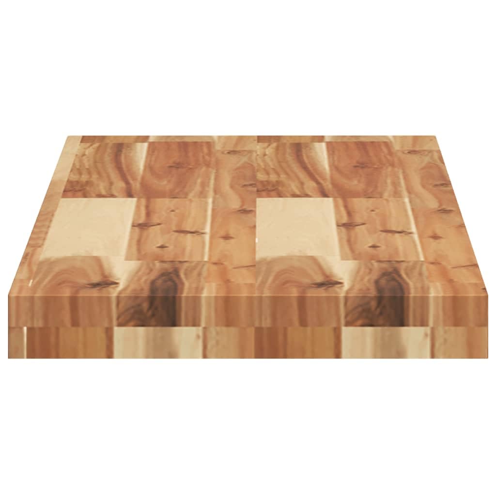 Tischplatte 80x30x4 cm Rechteckig aus massivem Akazienholz mit Naturöl-Finish für Esszimmer, Küche, Büro und Outdoor, geeignet als Ersatzplatte, DIY-Bauanleitung
