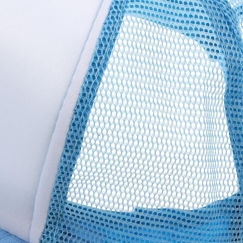 Casquettes de baseball vierges légères en polyester blanc et maille filet - 5