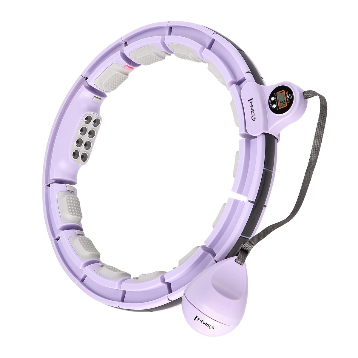 HMS Hula-Hoop-Reifen H М13 violett mit Magneten, Gewicht und Zähler, verstellbarer Umfang
