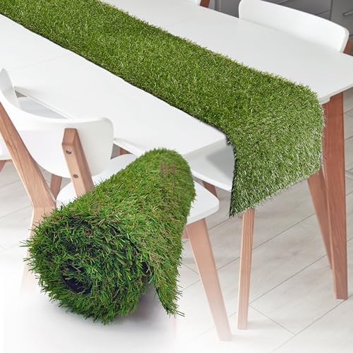 JJA Faux Grass Table Runner Reusable Artificial Grass 90 X 30cm Runner