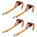 Produktbild PETEX 4X Automatik-Ratschenspanngurt, selbstaufrollend, 1-teilig, 5 m x 35 mm, 1.000/2.000 daN, orange, Doppelspitzhaken