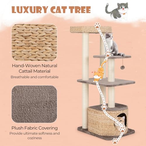 Árbol moderno para gatos Tangkula 52 pulgadas miniatura 7
