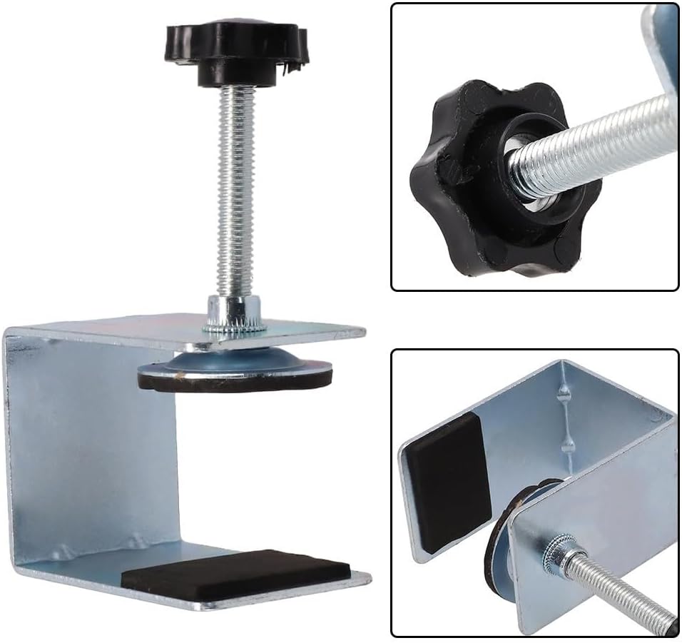 Steel Drawer Front Clamps with Silicone Pads for Protecting Surfaces and Providing Firm Hold During For Woodworking and DIY Installation (1pcs)