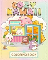 Cozy Kawaii Coloring Book: Super Cute, Fun and Easy Kawaii Animals Coloring Pages for Adults and Teens (Cozy Kawaii Cute Coloring Books) B0DCC6H9LD Book Cover