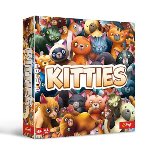 Trefl Kitties – Juego de Mesa Loco para Toda la Familia, Gatos, para Amantes de Gatos, Juego de salón Lleno de giros y Vueltas, para Adultos y niños a Partir de 6 años