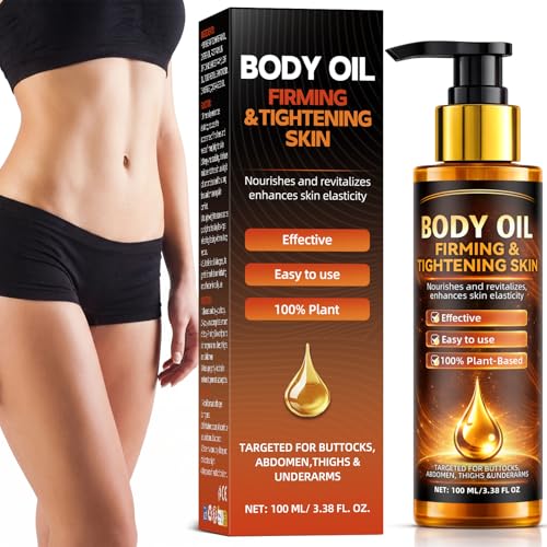 Aceite corporal reafirmante 100 ml para piel flácida y efecto crepé, nutritivo para brazos, muslos, abdomen y glúteos, apto para todo tipo de piel, uso para mujeres y hombres
