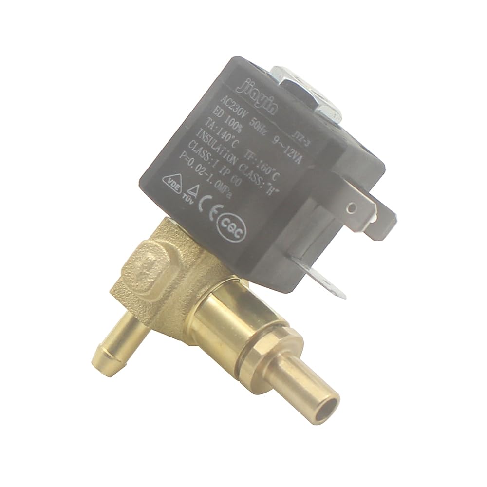 Jiayin JYZ-3 G1/8" AC 230 V 3 voies 10 Bar Électromagnétique Micro-aimant Eau Vapeur Fer Chaudière Valve