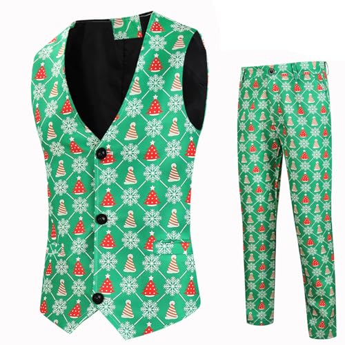 Traje de dos piezas para mujer con chaleco de moda y pantalones fluidos