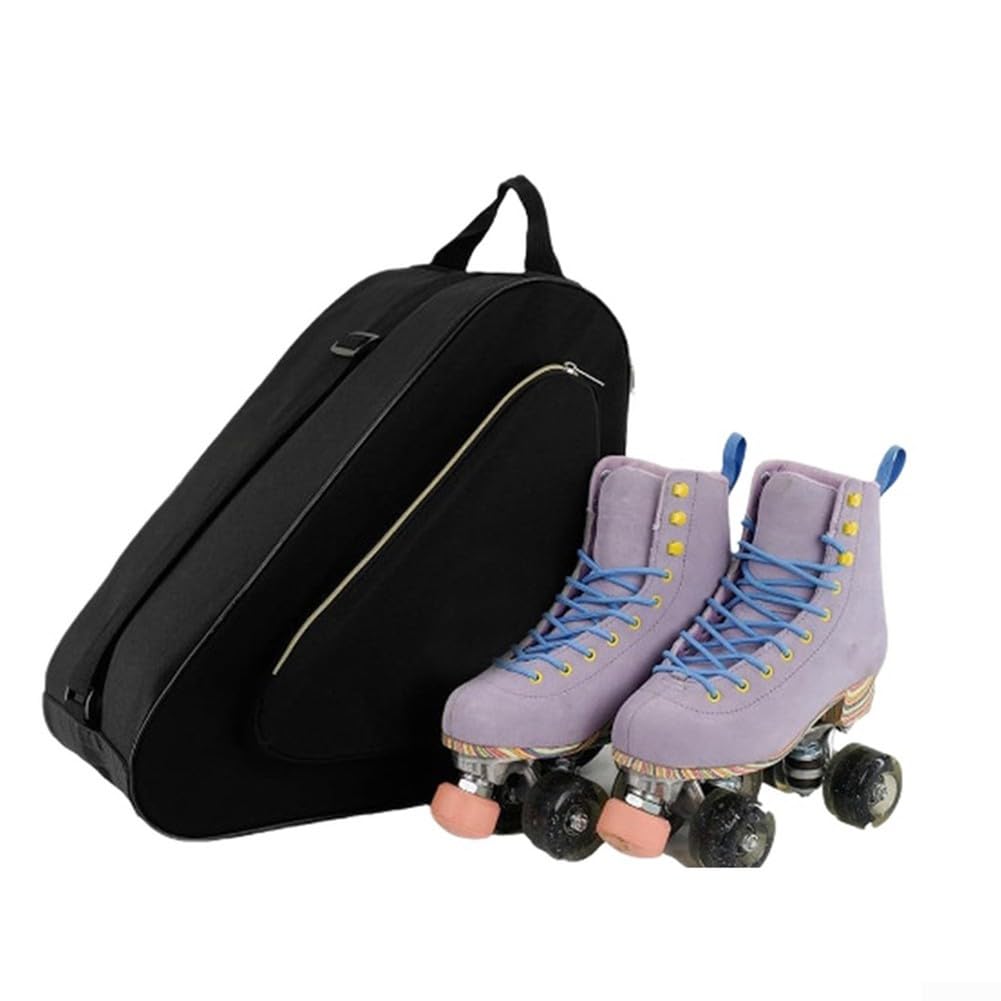 Sac imperméable pour patins à roulettes en ligne avec grande poche arrière et bretelles réglables - Noir, gris, bleu, vert, rose, 40 x 40 x 24 cm