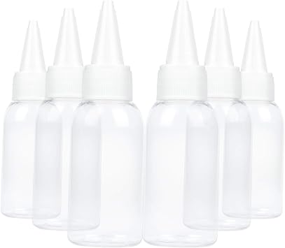 TRENDBOX 1oz / 30ml Plastic Bottle Pointed Mouth Top Cap for Essential Oils, Liquid - 6 Pack