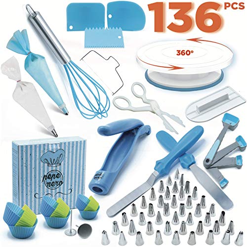 Cake Decorating Kit - Cake Decorating Supplies - Baking Supplies - Cake Turntable