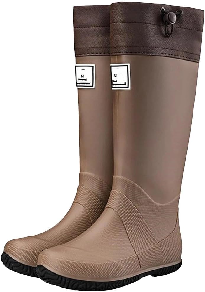 Unisex Waterproof Rain Boots Long Tall Shaft Rubber Shoes For All Weather Outdoor Use