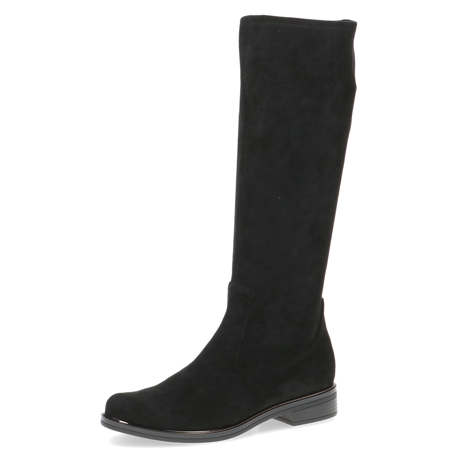 CAPRICE Women's high boots without heel Knee-high Vegan, Black (Black Stretch), 7.5 UK