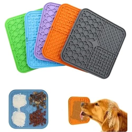 Comedouro Lambedor Interativo Tapete De Lamber Ração Úmida Para Cachorro Gatos (Aleatória)