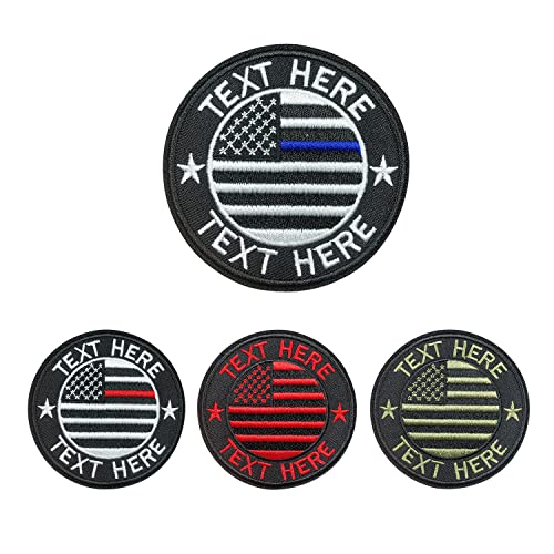 Kamao Custom US Military Name Patch,3\'\' American Flag Patch with Your Personalized Embroidered Text Military and Tactical Accessory for Clothing Hats Jackets Backpacks (Colorful) - Thumbnail 2