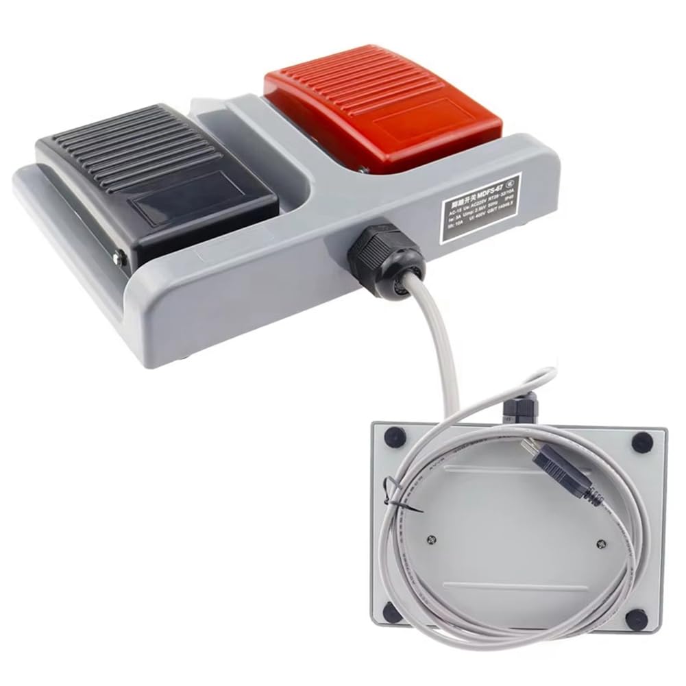 Interruptor de pie doble pedal MDFS-67 con restablecimiento para máquinas