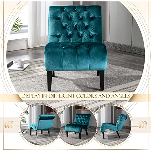 Sillón Lounge Plegable Verde de Terciopelo miniatura 6