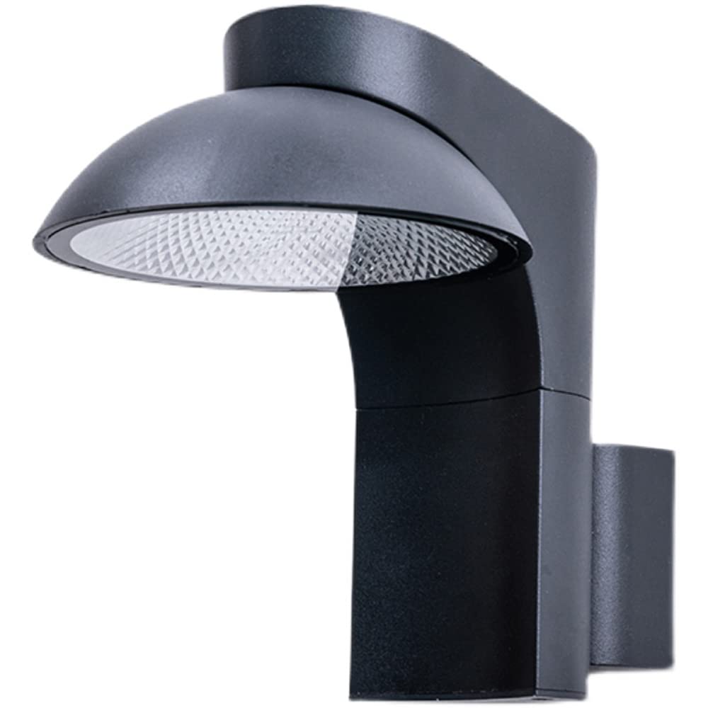 Applique murale rotative 270 en aluminium noir pour jardin et balcon