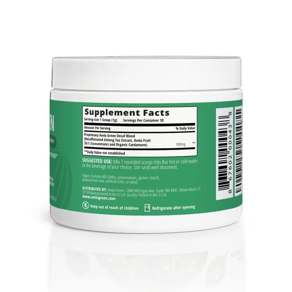 Amla Powder & Decaf Green Tea Superfood Supplement, 20x Ultra Concentrated Amla, Antioxidant Support, Made with Oolong Tea and Indian Gooseberries, Organic, Vegan, Decaf, 30 Servings — Amazon image 9
