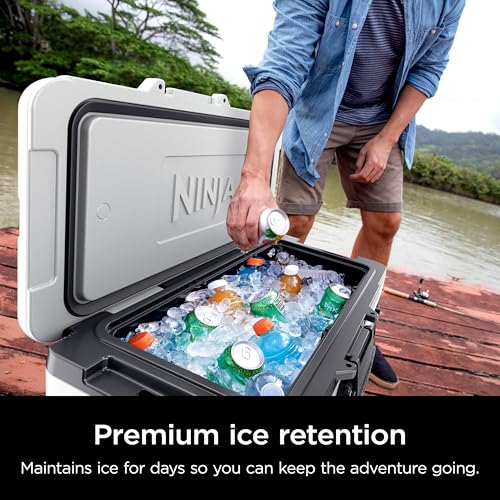 Image of Ninja FrostVault | 65qt Wheeled Cooler with Cold Dry Zone | Integrated Fridge-Temp Dry Storage Drawer | Premium Heavy-Duty Insulated Cooler | Keeps Ice Cold for Days | Smokey Mauve | FB265MV