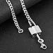 HZMAN Lover Heart Padlock Necklace Padlock Collar Choker for Men Women with Lock and Key 24 Inch (Square)