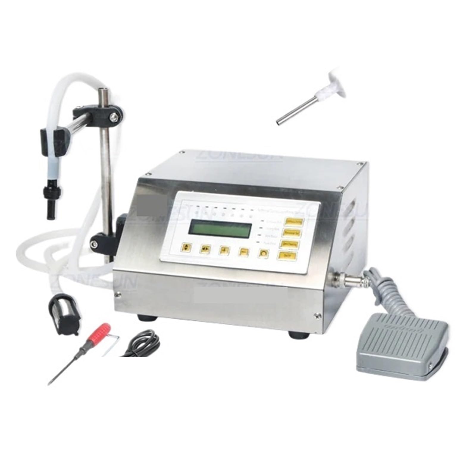 CUDTAPI - Liquid Filling Machine Digital Control Water Drink Perfume Juice Milk Small Bottle Jar Diaphragm Pump Packing Liquid Paste Filling Machine(With 4mm nozzle)