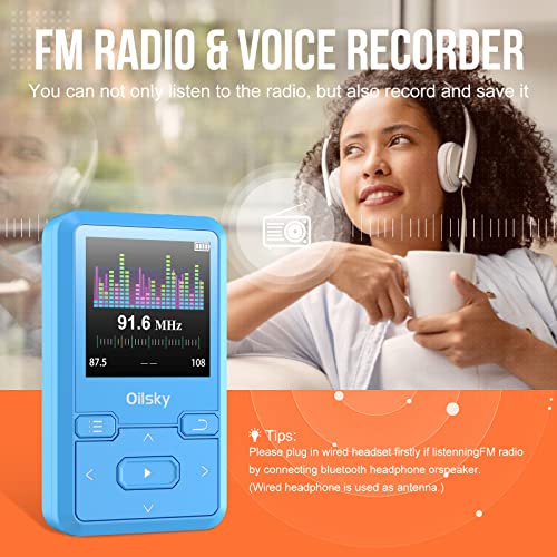 32Gb Clip Mp3 Player With Bluetooth 5.0, Portable Digital Lossless Music Player, Mini Ultra-Light Mp3 For Sports Running, With Fm Radio, Pedometer, Recording, Max 128Gb Expand, Earphones Included #TOP5