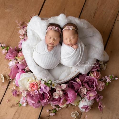 Twinkle Nest Baby Wrap: Newborn Photography Wrap. Baby Photoshoot Prop for Boy or Girl. Baby Swaddle Wrap and Receiving Blanket for Newborn Photography Props. Baby Photo Props. (White) - Image 3