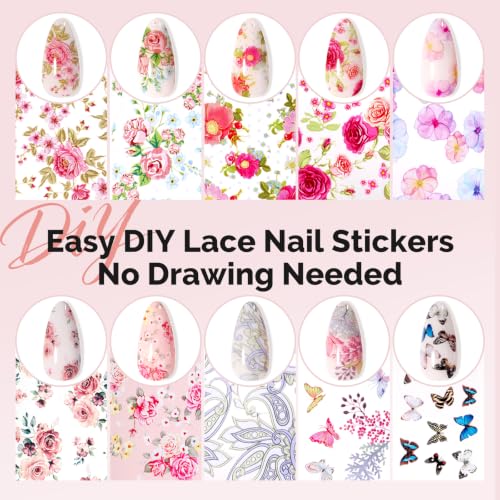 Image of MelodySusie Lace Nail Foil 30 Rolls