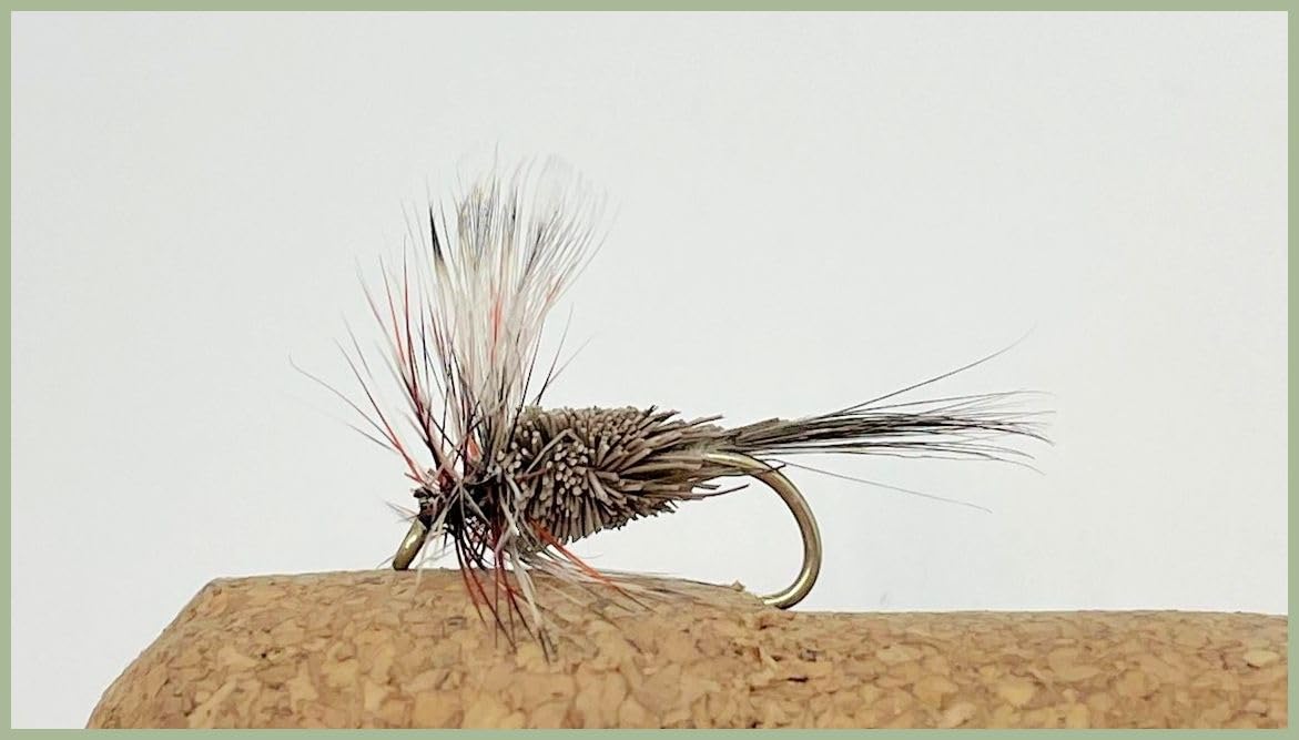 Barbless Adams Irresistible Dry Trout Fly, spring and summer barbless hook fishing flies, Fly Fishing (6, 10)