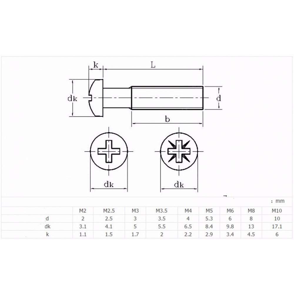 Viti Testa Svasata Phillips Ottone Massiccio DIN 965 - Misure M3, M4, M5, M6