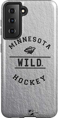 Skinit Pro Phone Case Compatible with Galaxy S21 5G - Officially Licensed NHL Minnesota Wild Home Jersey Design