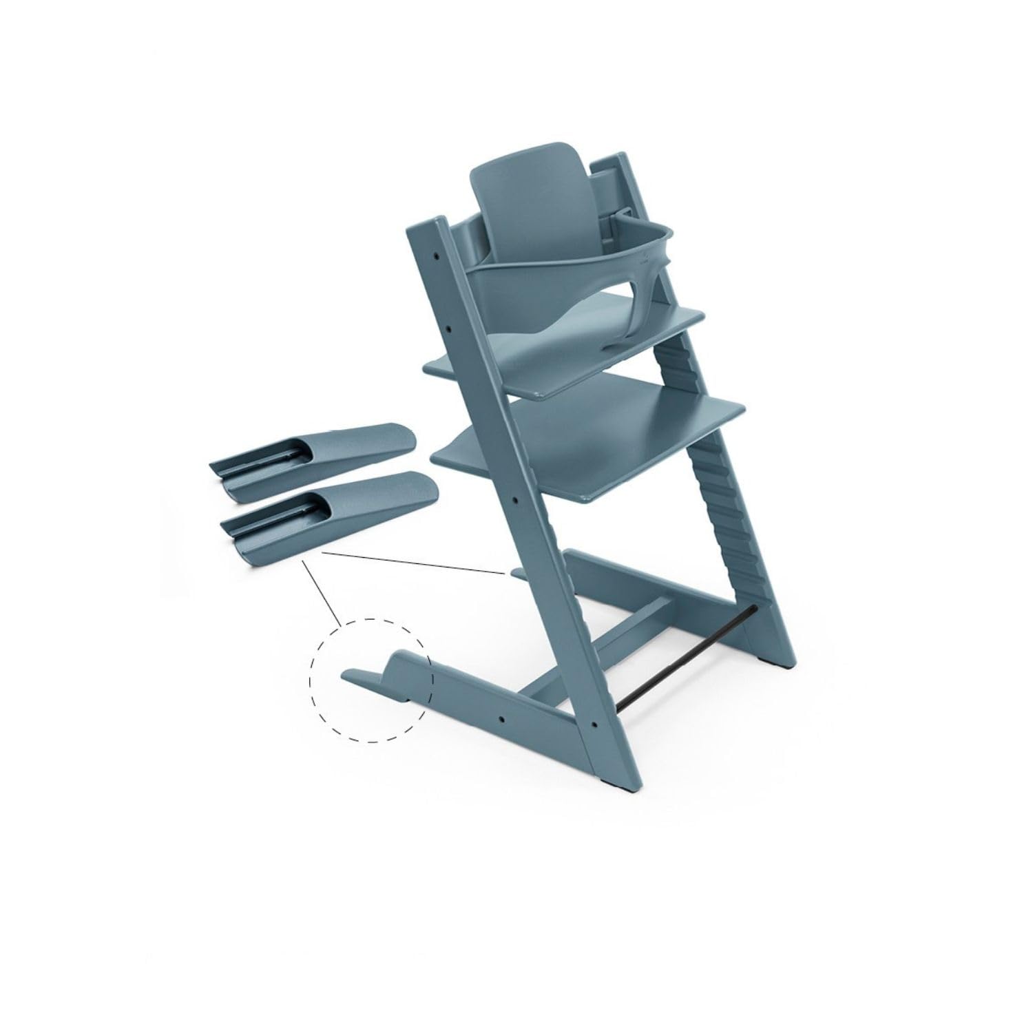 Buy Stokke Tripp Trapp Newborn Set V2, Convert Tripp Trapp Chair Into Infant Seat for Newborns Up to 9 kg, Cosy, Safe & Simple to Use, Back Support, Extended Gliders, Removable Seat