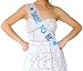 Bride to Be Lace Sash - Bachelorette Party, Bridal Shower & Wedding Party Accessory (1pc, White & Light Blue)