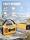 Notfallradio | 12000mAh Powerbank | Kurbelradio |Solar Radio mit Weltempfänger | AM/FM/SW, SOS, USB-C/Kopfhörer | IPX4 Regensicher, Taschenlampe & Leselampe | für Camping, Outdoor | Gelb