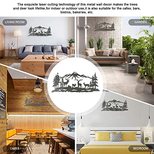 Wasunyde Metal Deer Wall Decor Wall Art Forest Rustic Hanging For Cabin Decor Living Room, Bedroom, Bathroom Indoor Outdoor, Rustic Metal Wall Deer Hanging Kit #TOP4
