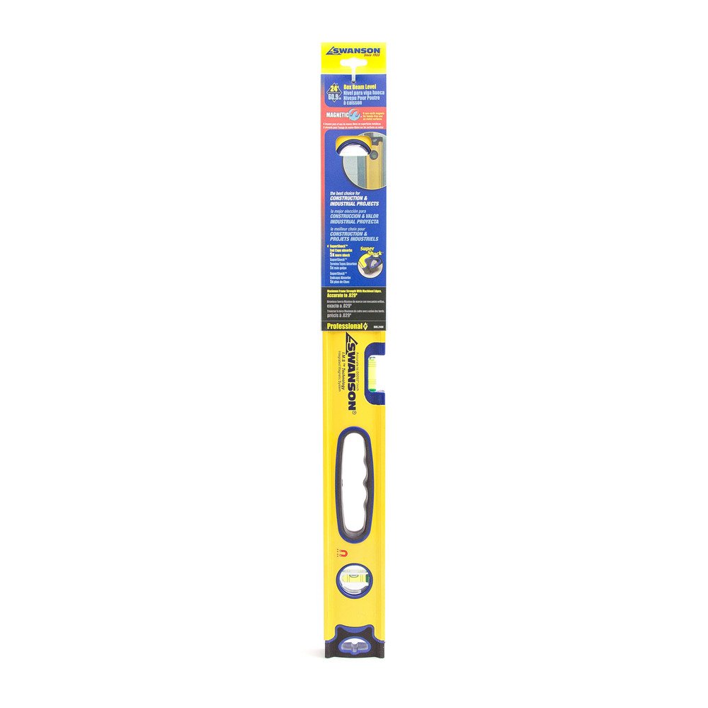 Swanson 121,9 cm Boîte magnétique Niveau de faisceau (Jaune), BBL24M